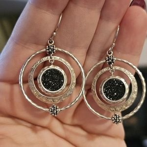 Michael Dawkins Druzy sterling earrings. Stamped 925 Michael Dawkins. Well known